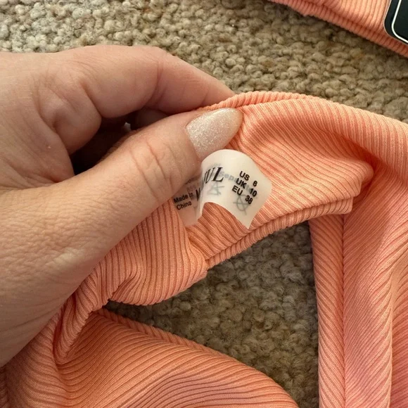 Zaful Pink Ribbed Bikini Set - Picture 2 of 3